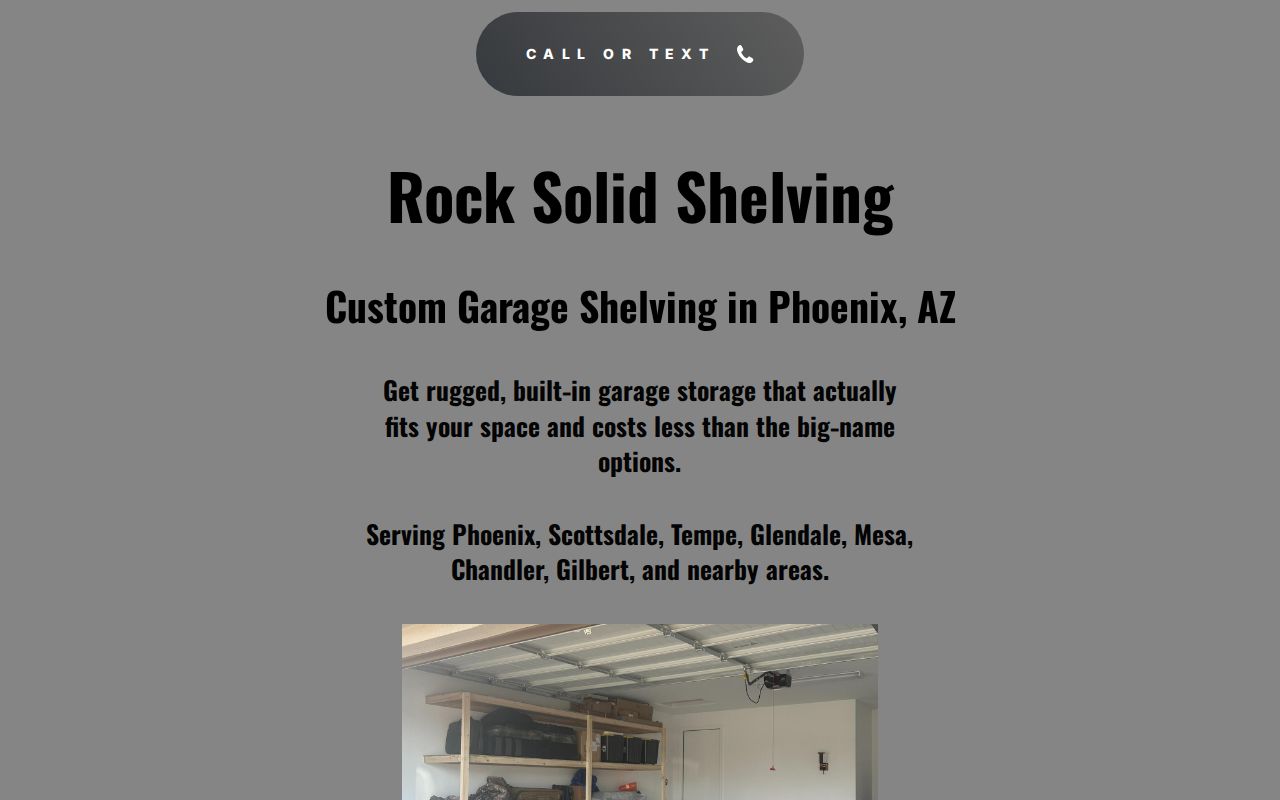 Rock solid shelving